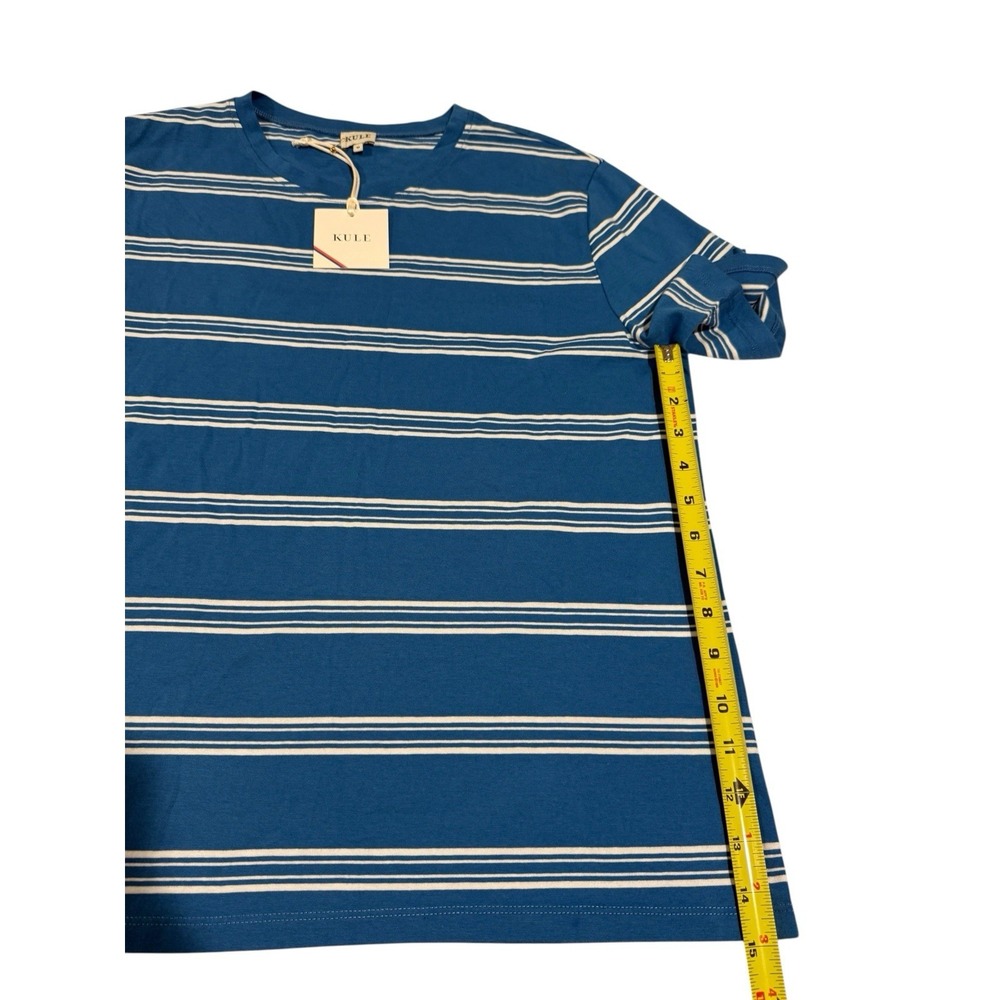 Kule The Modern Tee Women’s M White & Blue Striped Short Sleeve Casual Preppy - Picture 3 of 12
